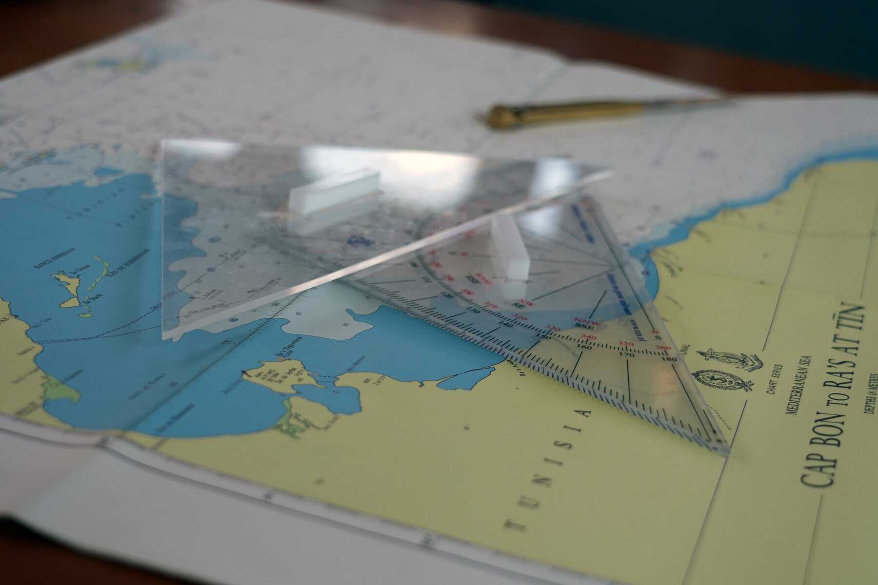 charting tools aboard sailing ship NADIR
